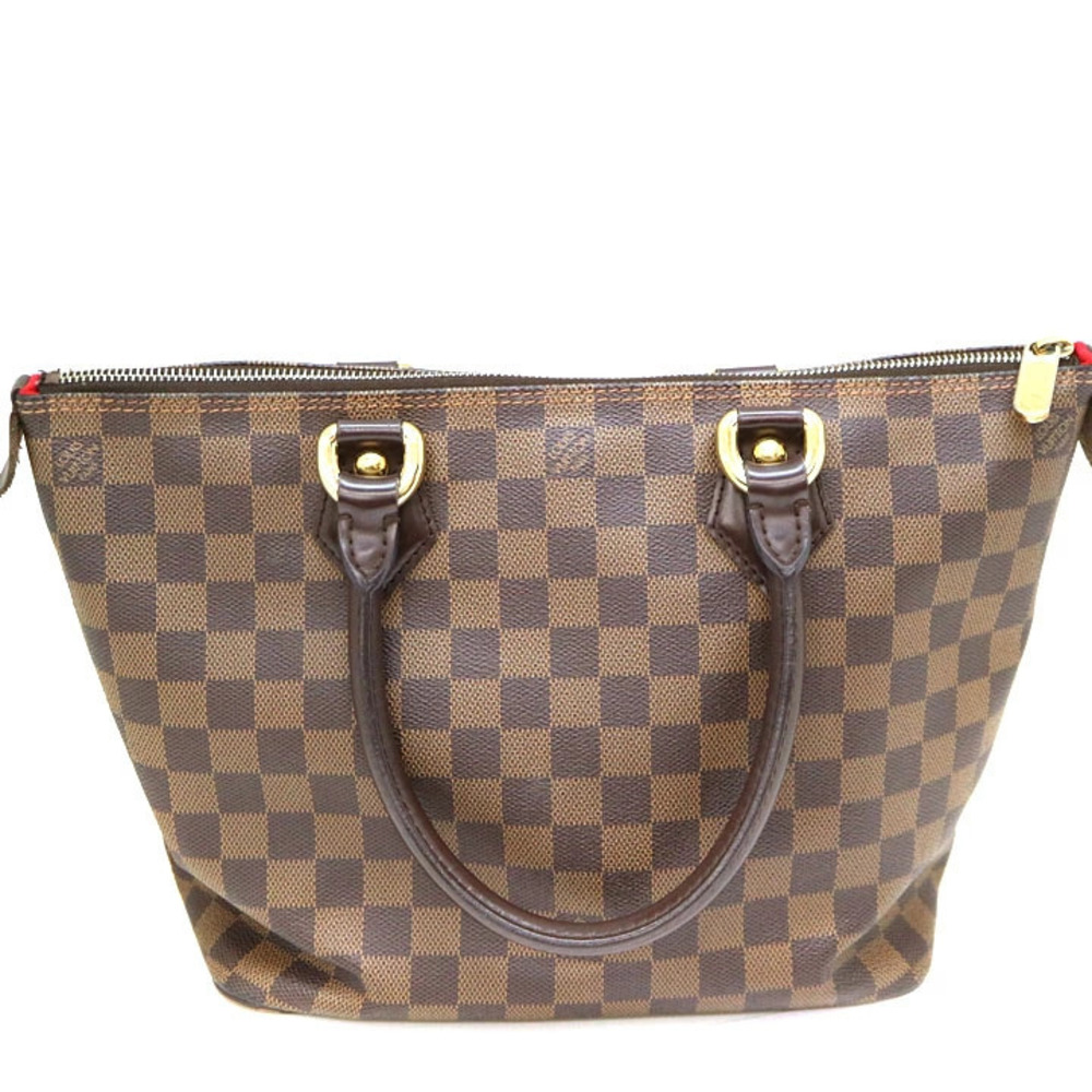 Louis Vuitton Damier Canvas Tote Bag Ebene Saleya Brown LV